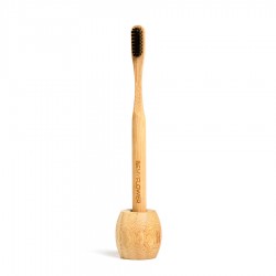 BeMyFlower bamboo οδοντόβουρτσα ADULT μαύρη MEDIUM